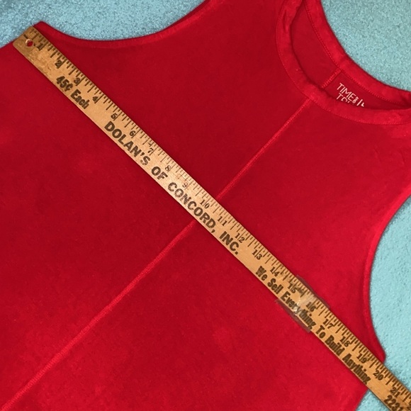 TIME AND TRU sleeveless crewneck tank dress midi red rover color size 12-14 - Picture 6 of 7